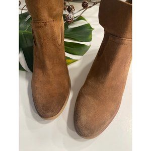 Nordstrom BP. Brown Suede Heel Ankle Booties Women's Size 6.5